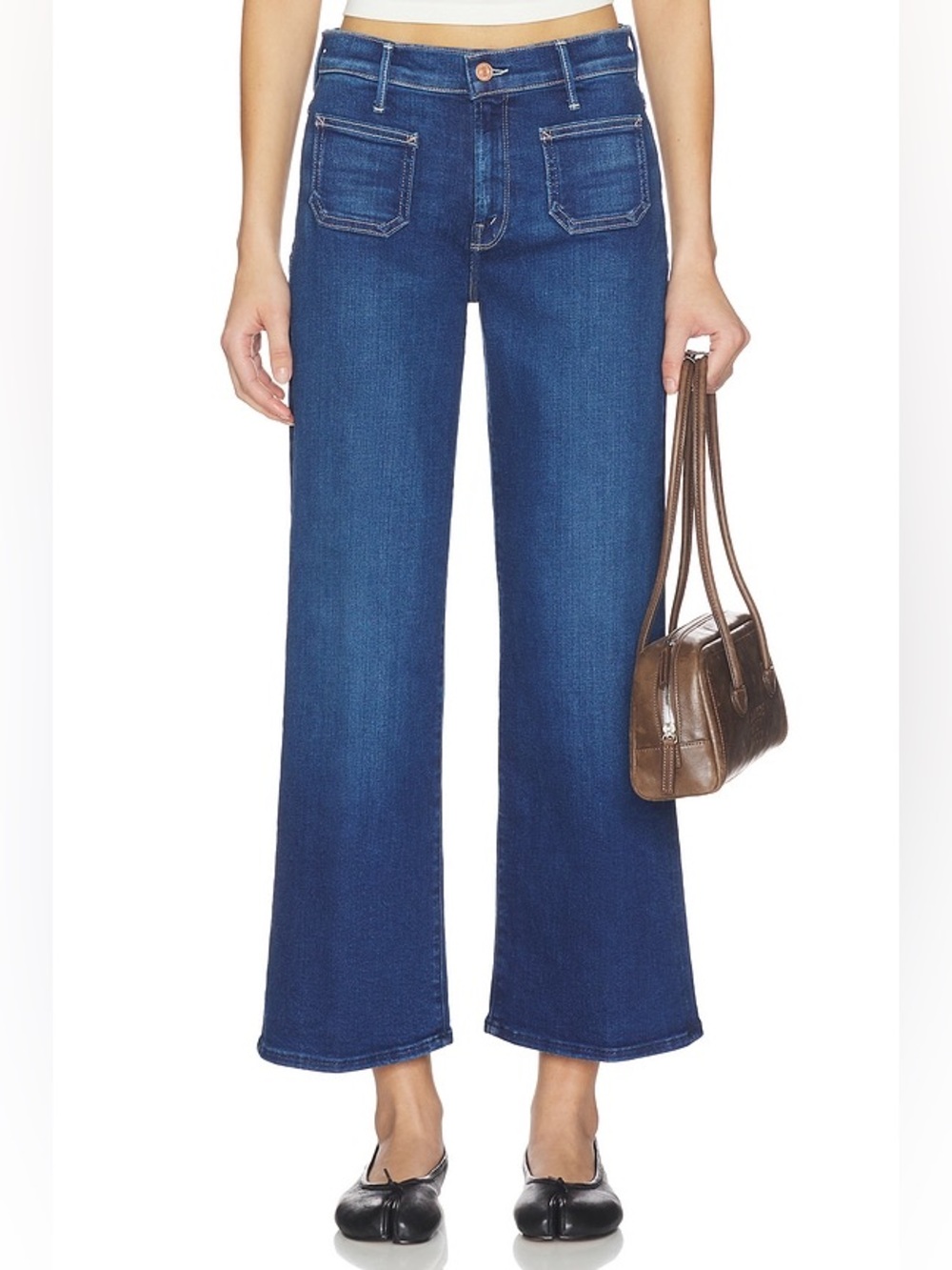 MOTHER The Patch Pocket Mid Rise Maven Ankle Jeans in Cocktail Hour
